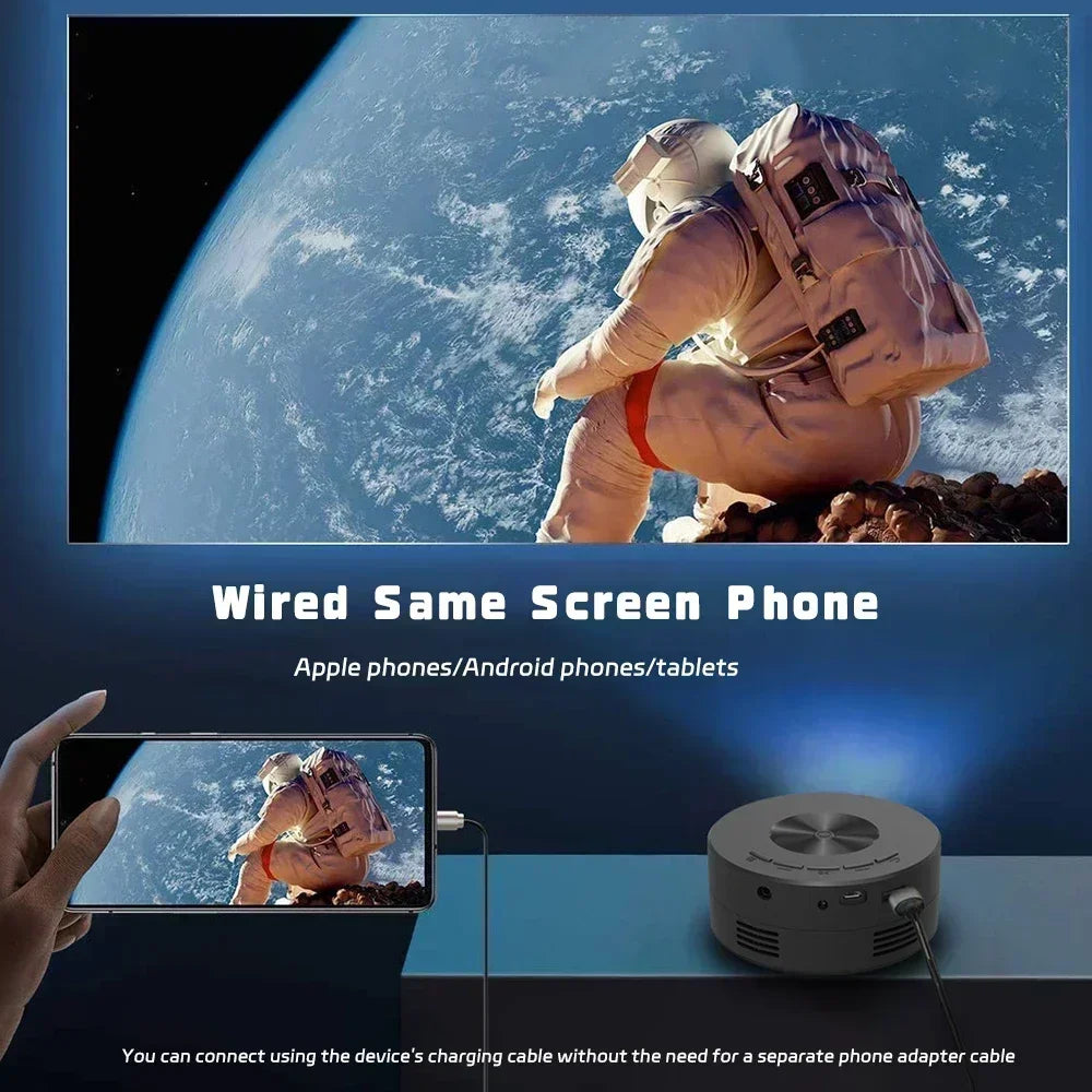 Enjoy home cinema anywhere as a Mini LED Projector delivers 4K support plus Android features for indoor movies or outdoor viewing.