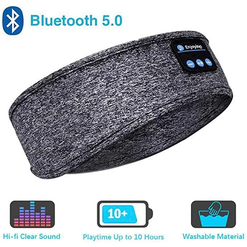 Shop Fone Bluetooth Sports Headband for wireless music, a soft elastic fit for workouts or sleep, with simple USB recharging.