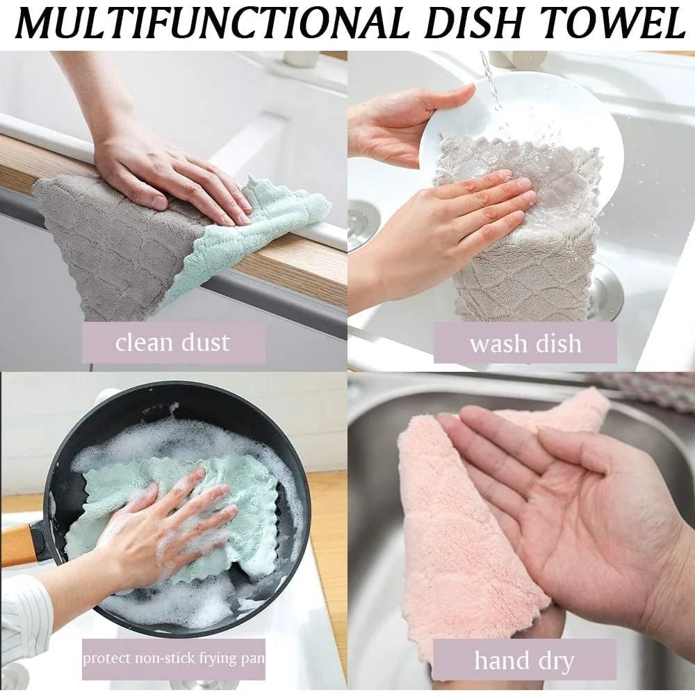 Microfiber Cleaning Cloth Set,All-Purpose Softer Highly AbsorbentReusable Dish Towels kitchen towel kitchen towels