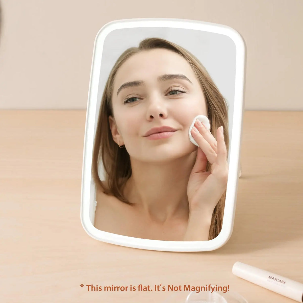 Makeup Mirror Touch Screen Vanity Mirror with LED Brightness Adjustable Portable USB Rechargeable