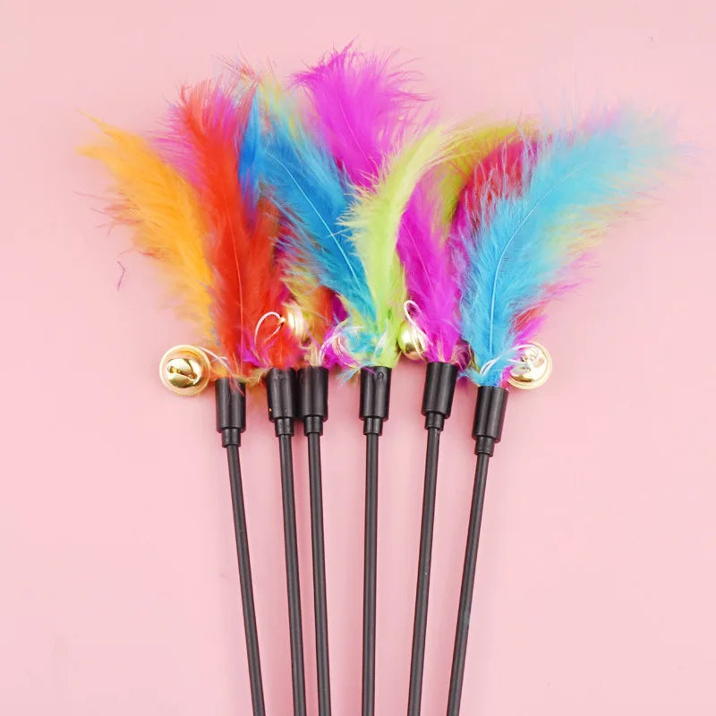 Interactive Cat Stick Feather Toy