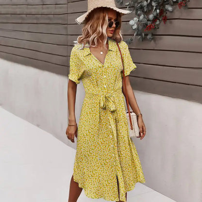 Elevate your wardrobe with a boho midi dress for women, featuring short sleeves & breezy, beach-ready designs for summer style.