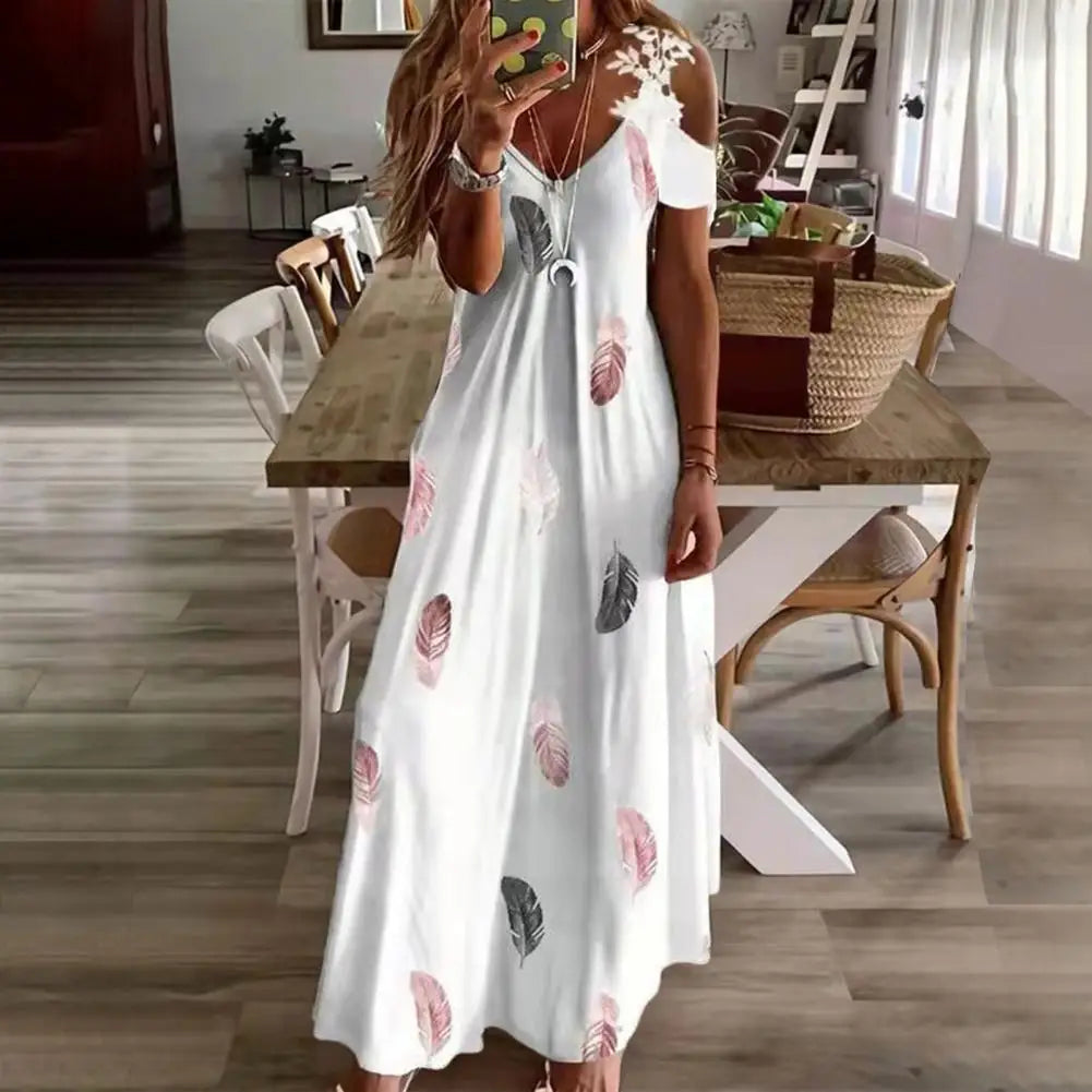 Discover elegant A-line maxi dresses with beautiful long lace designs & versatile styles perfect for parties & special events.