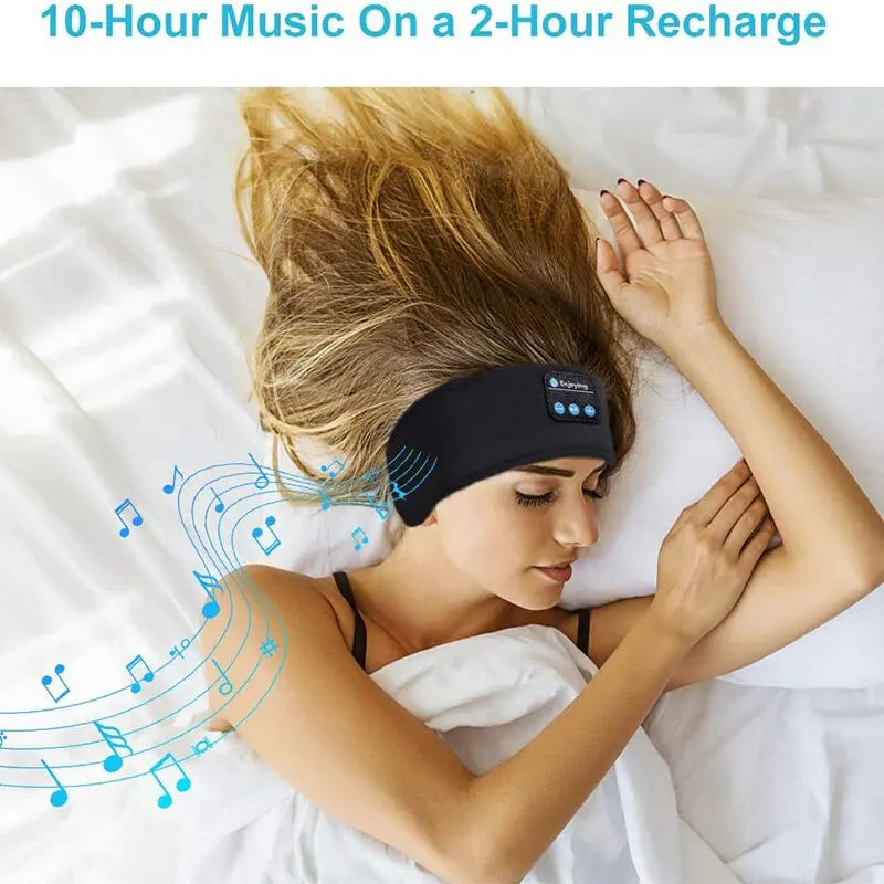 Shop Fone Bluetooth Sports Headband for wireless music, a soft elastic fit for workouts or sleep, with simple USB recharging.
