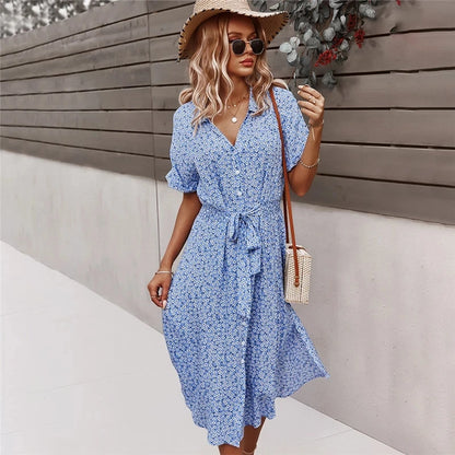 Elevate your wardrobe with a boho midi dress for women, featuring short sleeves & breezy, beach-ready designs for summer style.