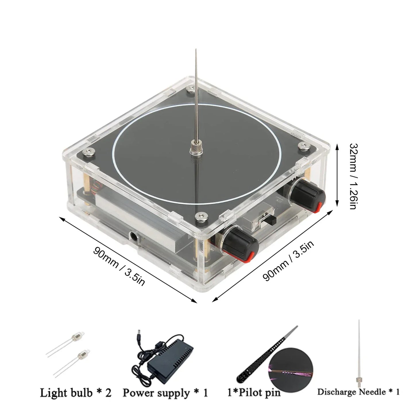 Explore electric arc sound and lighting effects with the Multi-Function Music Tesla Coil, a compact science gadget for experiments.