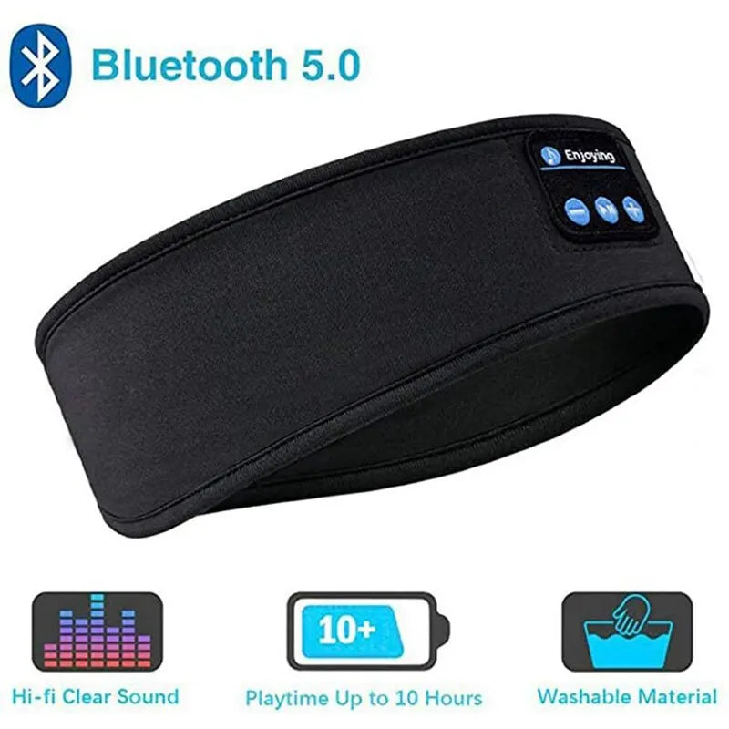 Shop Fone Bluetooth Sports Headband for wireless music, a soft elastic fit for workouts or sleep, with simple USB recharging.