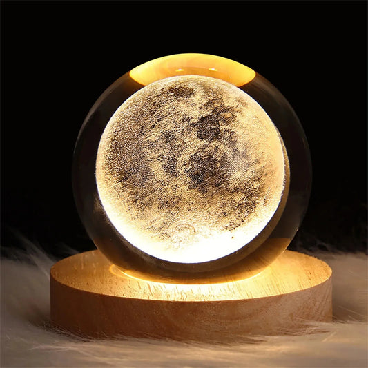 Transform your space with a Crystal Ball Lamp that creates a soft galaxy glow and brings cozy light to your bedroom each evening.