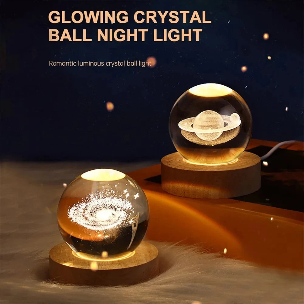 Transform your space with a Crystal Ball Lamp that creates a soft galaxy glow and brings cozy light to your bedroom each evening.