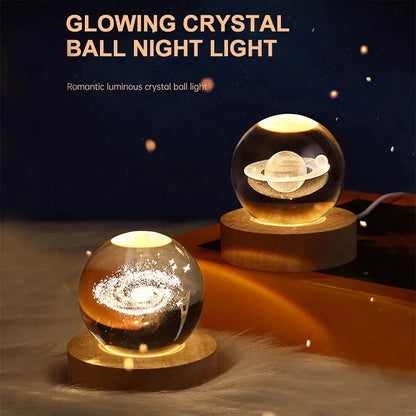 Transform your space with a Crystal Ball Lamp that creates a soft galaxy glow and brings cozy light to your bedroom each evening.