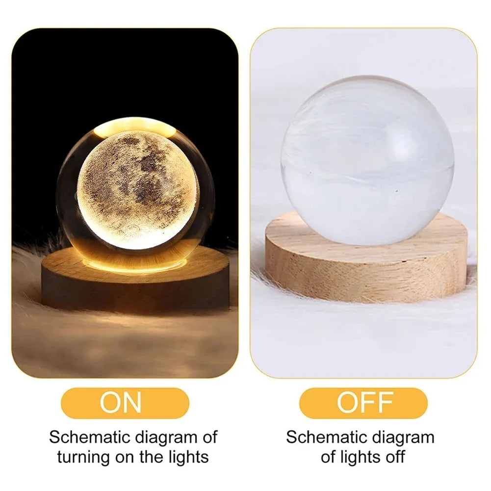 Transform your space with a Crystal Ball Lamp that creates a soft galaxy glow and brings cozy light to your bedroom each evening.