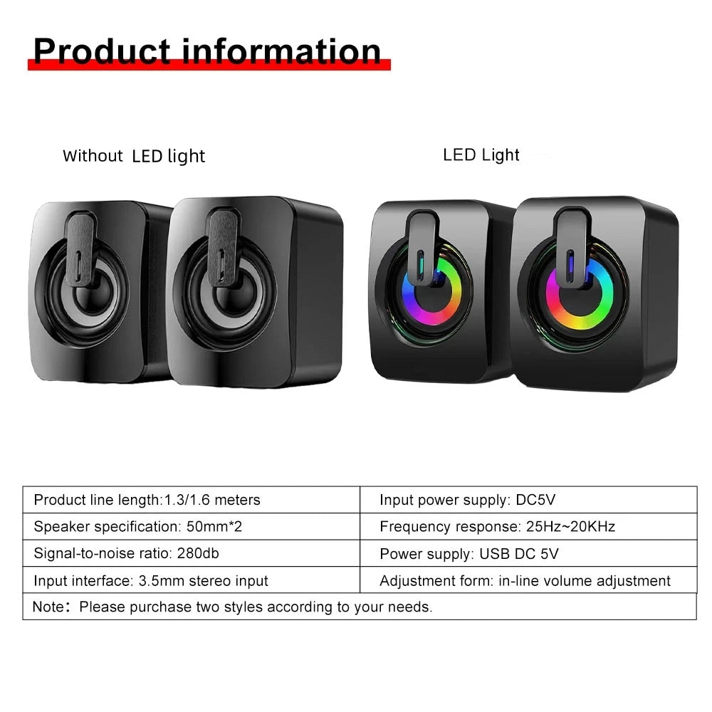 Try Wired HIFI Computer Speakers for clear stereo sound & enjoy USB connectivity with a built-in microphone for your desktop setup.