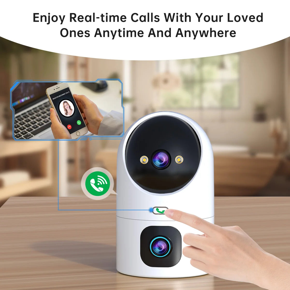 Watch over your baby at home using a Dual Lens Security Camera with motion tracking for reliable nursery monitoring.