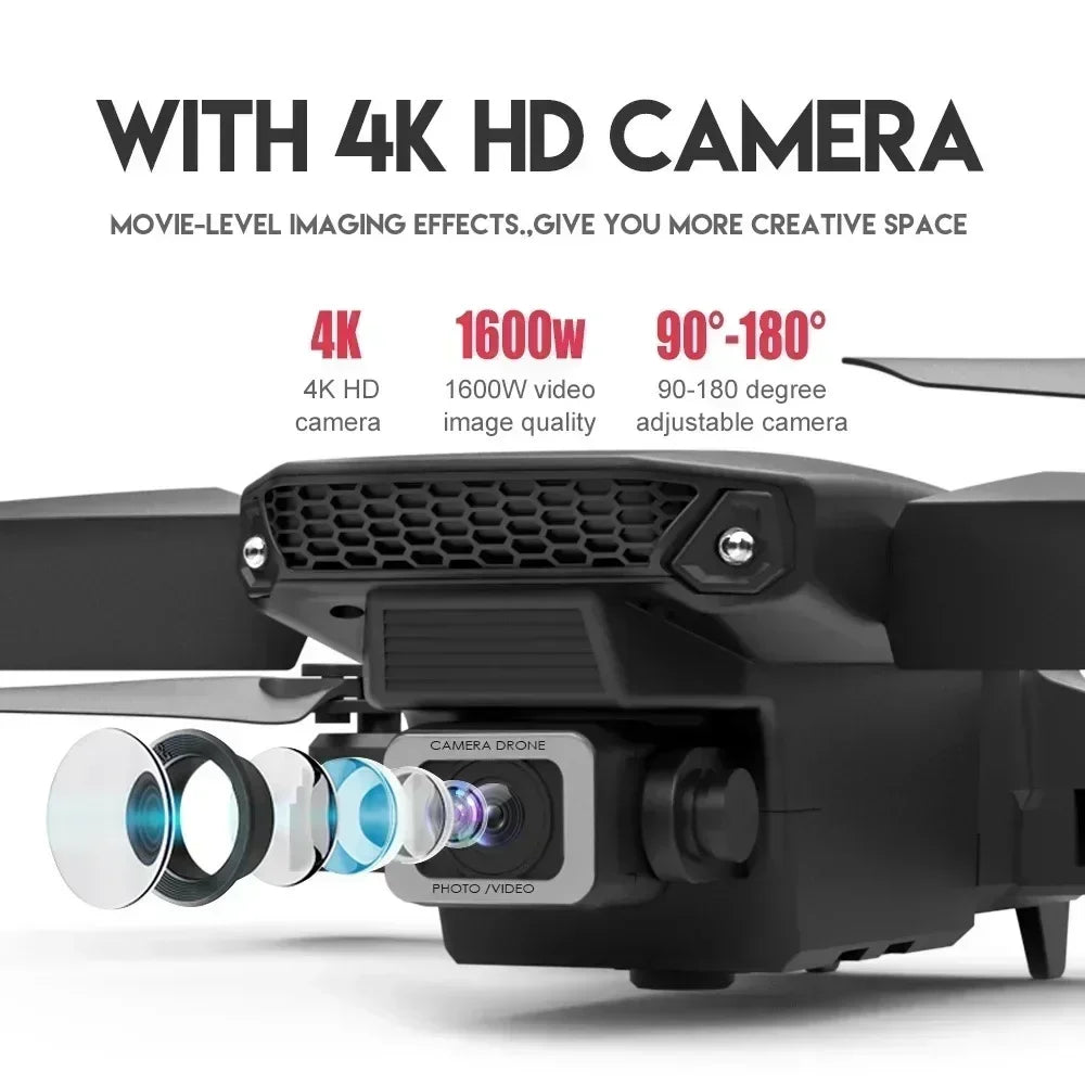 Buy the E88 Pro RC Drone for smooth FPV flights with a Wide Angle Dual HD Camera, foldable design, and height hold for easy control.