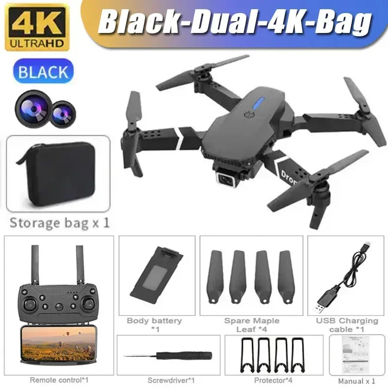 Buy the E88 Pro RC Drone for smooth FPV flights with a Wide Angle Dual HD Camera, foldable design, and height hold for easy control.