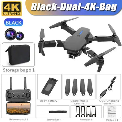 Buy the E88 Pro RC Drone for smooth FPV flights with a Wide Angle Dual HD Camera, foldable design, and height hold for easy control.