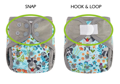 Happy Flute Newborn Cloth Diaper Cover Breathable Waterproof PUL Double Guessts Tiny NB Baby Diapers Fit 2-5kg