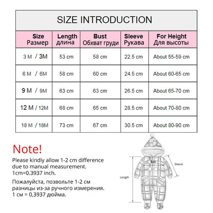 IYEAL Christmas Baby Girl Clothes Winter Rompers Kids Infant Newborn Plaid Jumpsuit Thickening Cotton Warm Romper for 0-18M
