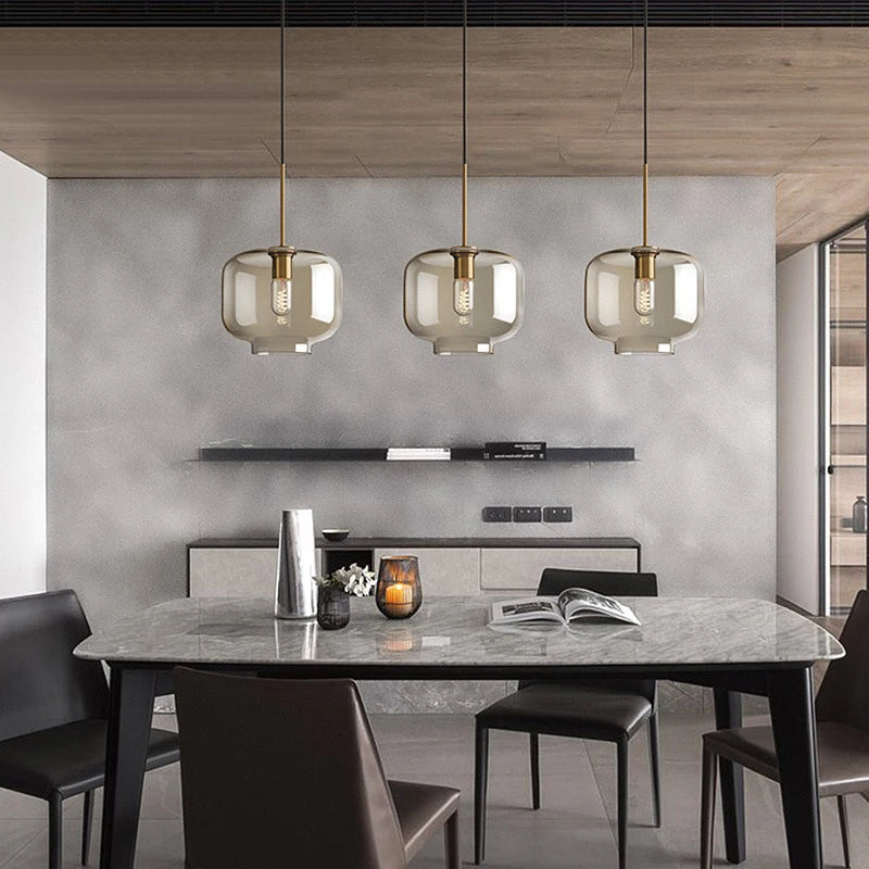 Nordic hanging loft  Glass lustre Pendant Light