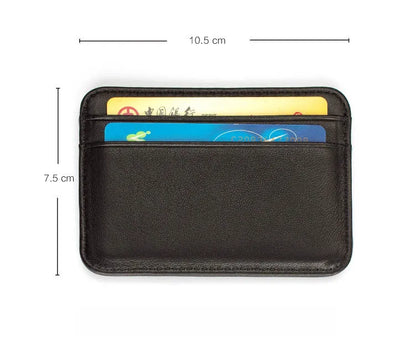 New Slim 100% Sheepskin Genuine Leather Men's Wallet Male Thin Mini ID Credit Card Holder Small Cardholder Purse For Man