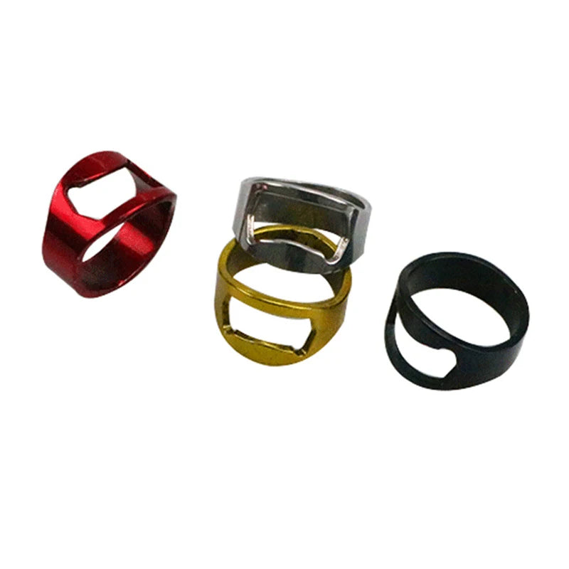 Mini Can Opener Stainless Steel Bottle Opener Ring-shape Bottle Beer Cap Opening Remover Kitchen Gadgets Bar Finger Opener Tools