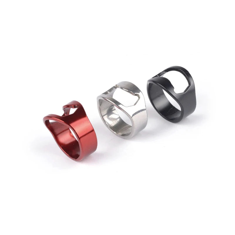 Mini Can Opener Stainless Steel Bottle Opener Ring-shape Bottle Beer Cap Opening Remover Kitchen Gadgets Bar Finger Opener Tools