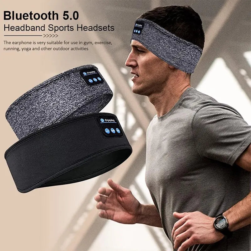 Shop Fone Bluetooth Sports Headband for wireless music, a soft elastic fit for workouts or sleep, with simple USB recharging.