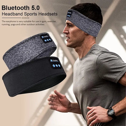 Shop Fone Bluetooth Sports Headband for wireless music, a soft elastic fit for workouts or sleep, with simple USB recharging.