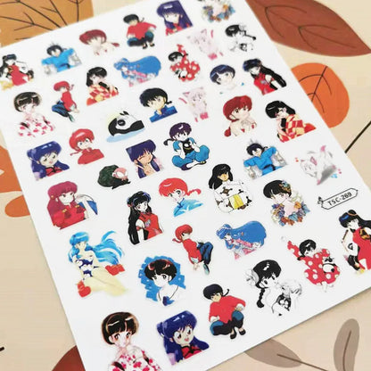 Newest Anime Ranma Design 3D Self Adhesive Decal Slider DIY Decoration Tools Nail Art Sticker TSC 269