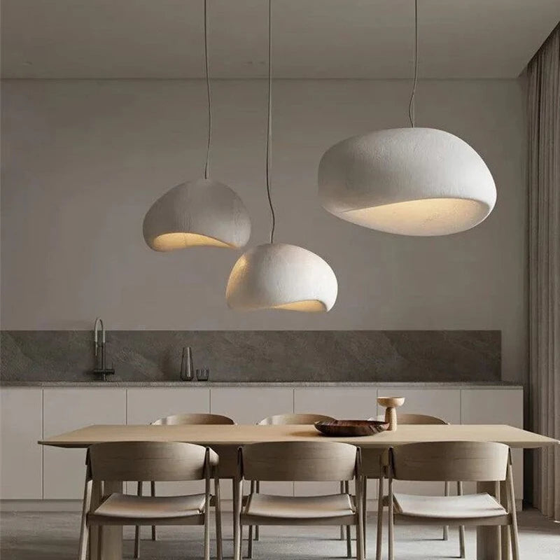 Bring a calm, modern look to your room with the Japanese Wabi Sabi Chandelier for a soft light suited to bedrooms & dining spaces.