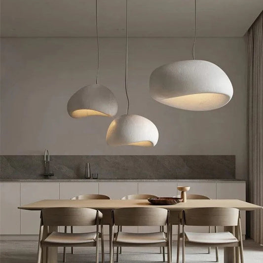 Bring a calm, modern look to your room with the Japanese Wabi Sabi Chandelier for a soft light suited to bedrooms & dining spaces.