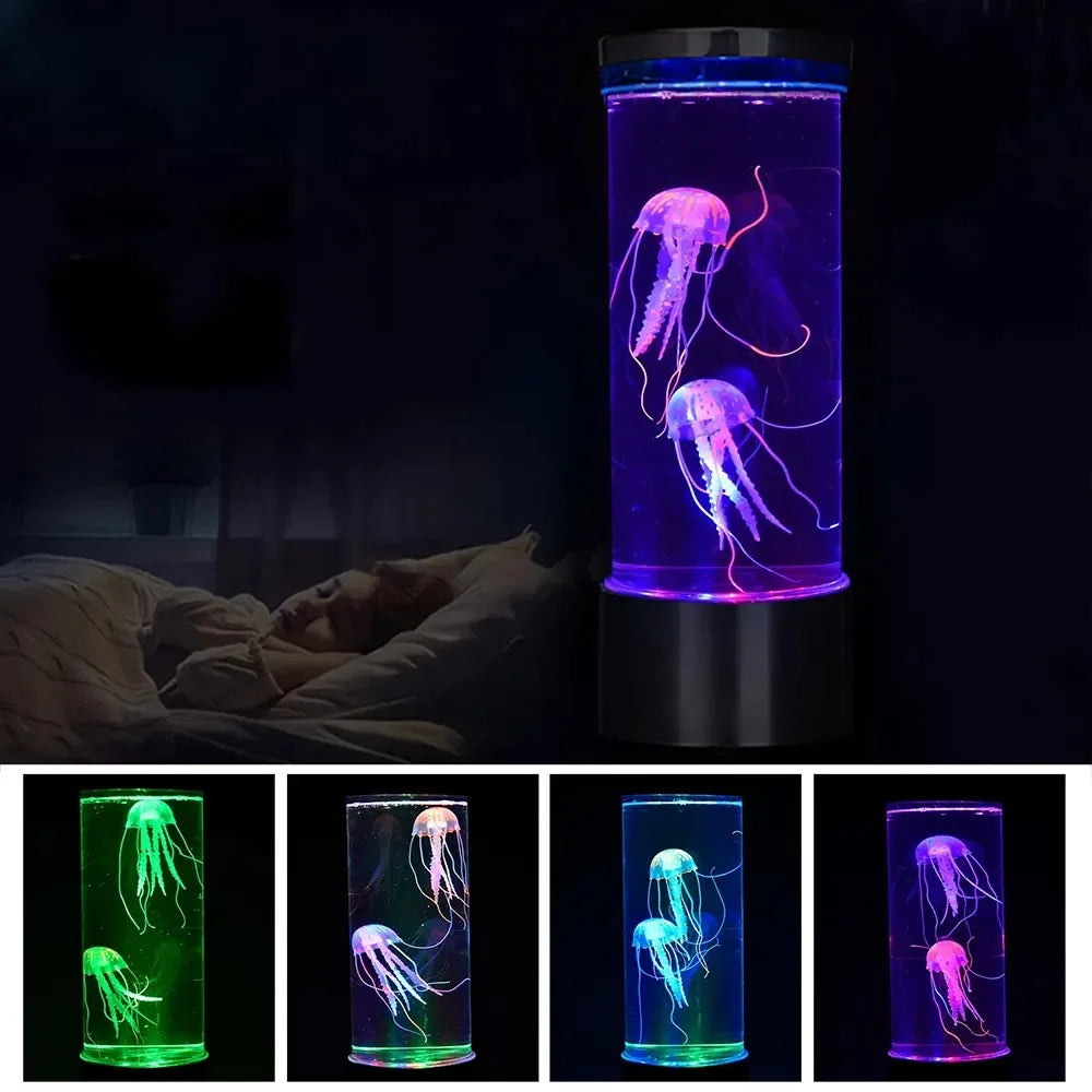 Order a Color Changing Jellyfish Lamp for a gentle LED glow that creates a relaxing mood & adds a decorative touch to your bedroom.