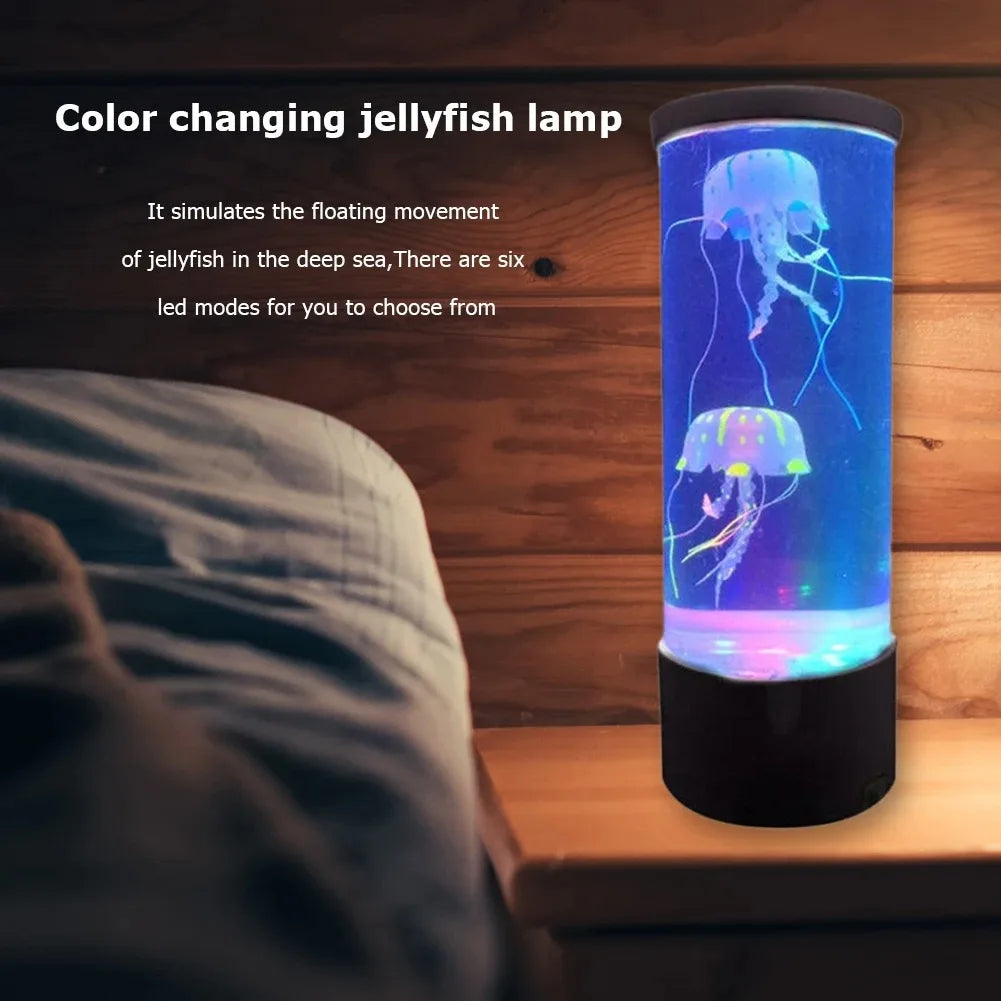 Order a Color Changing Jellyfish Lamp for a gentle LED glow that creates a relaxing mood & adds a decorative touch to your bedroom.