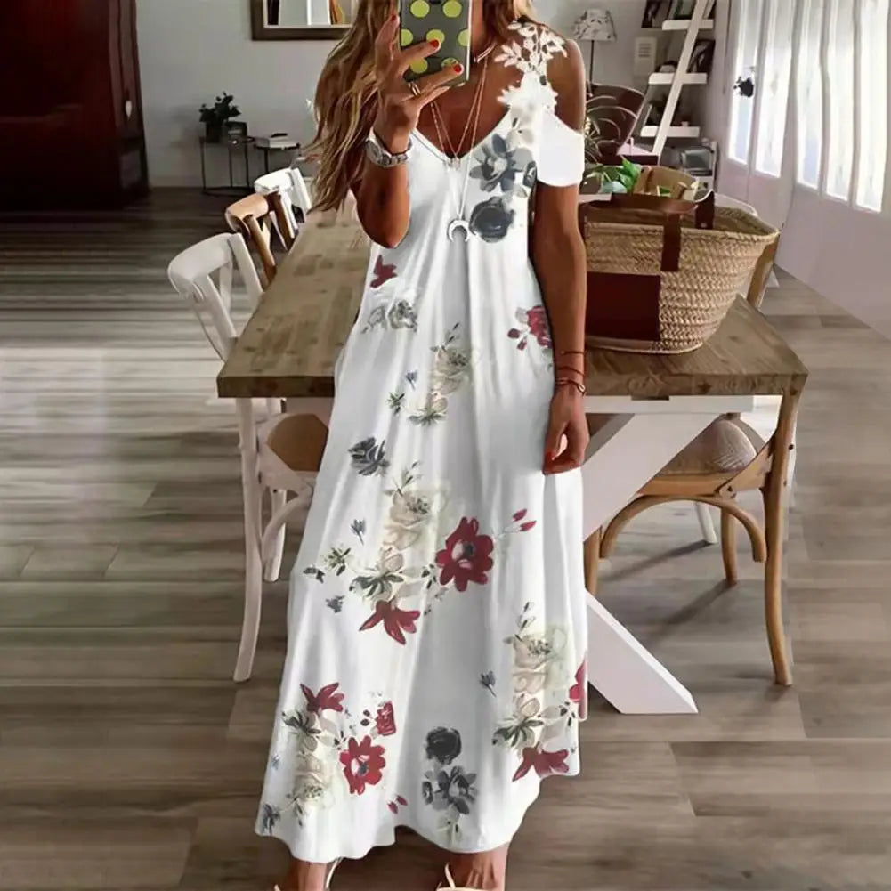 Discover elegant A-line maxi dresses with beautiful long lace designs & versatile styles perfect for parties & special events.