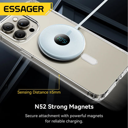 Order the Essager 15W Magnetic Wireless Charger for quick charging, strong magnetic hold, and smooth daily power for iPhones.