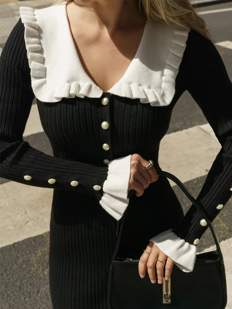 Discover High Waisted Dresses for Women featuring a graceful ruffled maxi silhouette, soft fabric, and elegant butterfly sleeves.