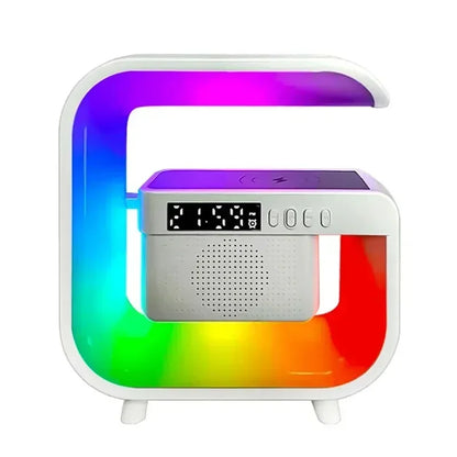 Shop Wireless Charger Stand with Bluetooth speaker and RGB night light for phone charging and relaxing sound at home or work.
