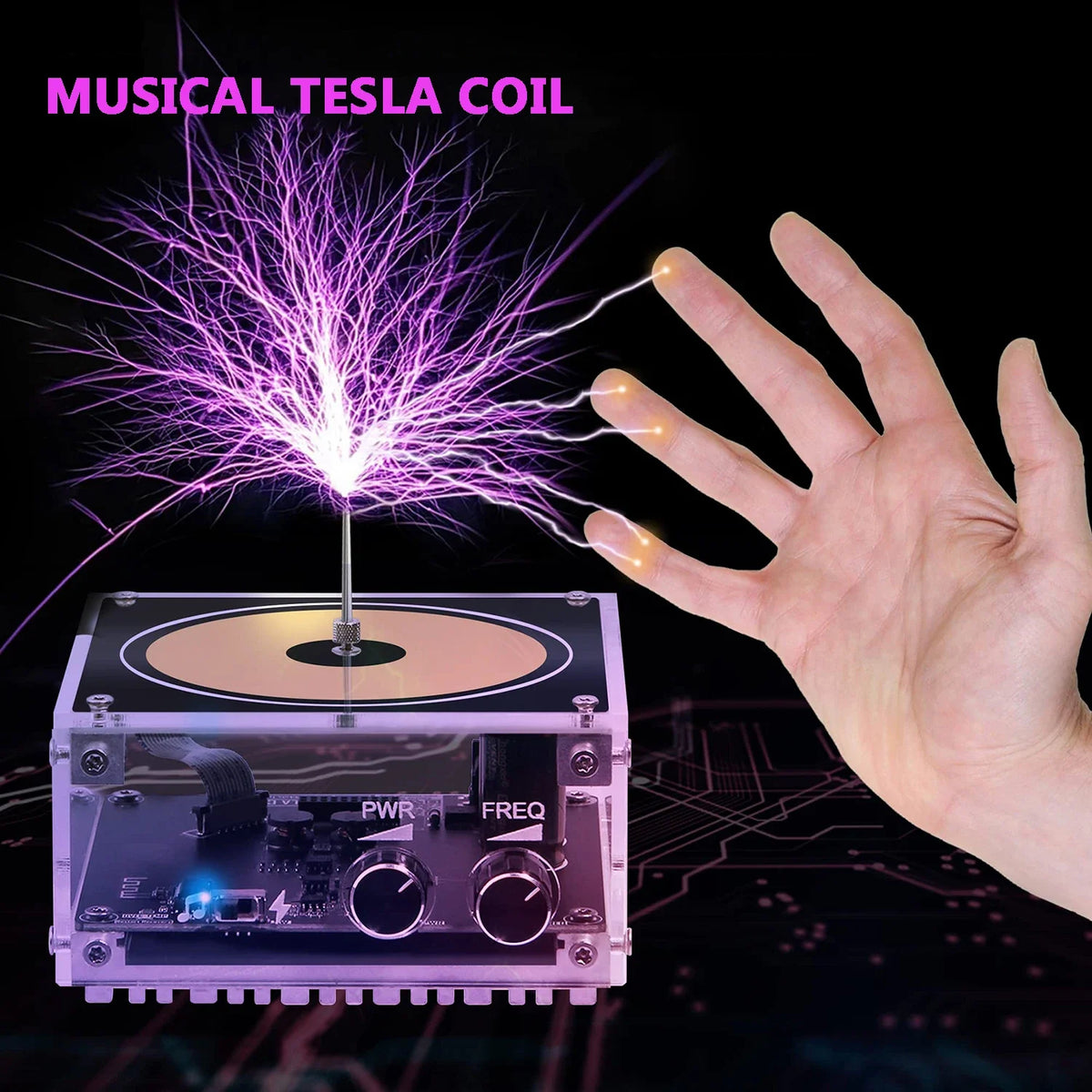 Explore electric arc sound and lighting effects with the Multi-Function Music Tesla Coil, a compact science gadget for experiments.