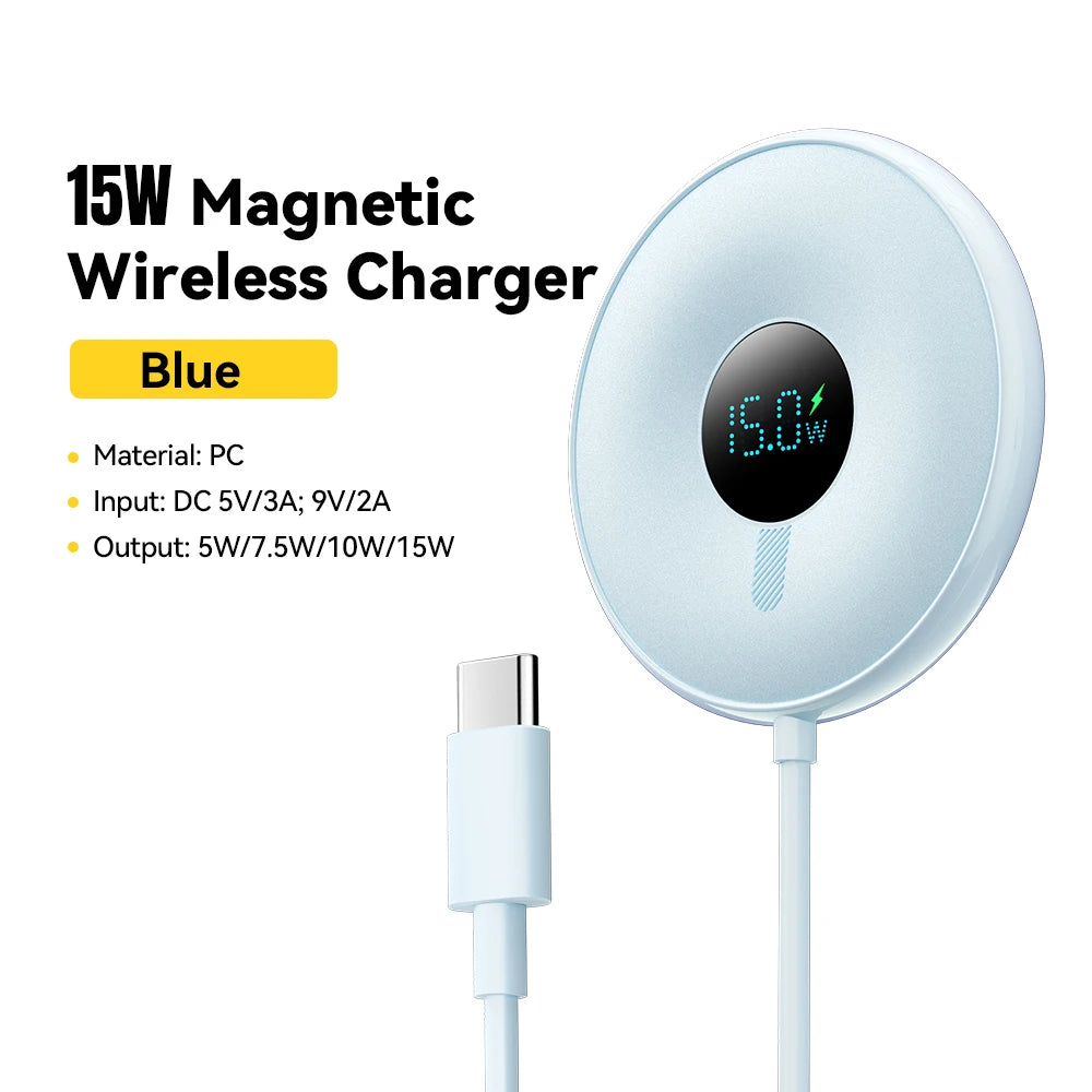 Order the Essager 15W Magnetic Wireless Charger for quick charging, strong magnetic hold, and smooth daily power for iPhones.