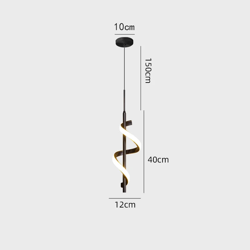 Illuminate your space using a Pendant Light Fixture that brings LED brilliance and modern spiral style to your ceiling decor.
