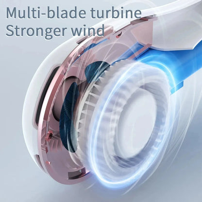 Order Rechargeable Neck Fan for hands-free cooling that provides adjustable airflow and a comfortable bladeless design.