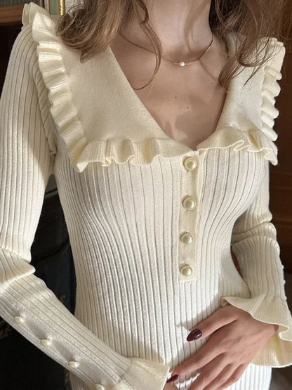 Discover High Waisted Dresses for Women featuring a graceful ruffled maxi silhouette, soft fabric, and elegant butterfly sleeves.