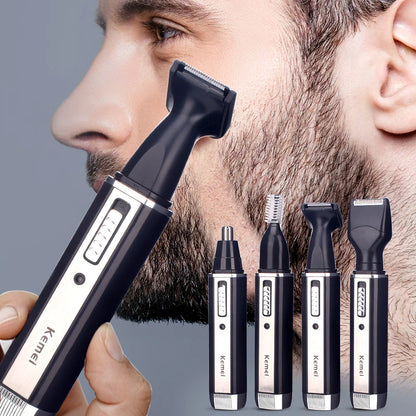 4 in1 Electric Nose Ear Trimmer For Men Shaver Rechargeable Hair Removal Eyebrow Trimer Safety Product Shaving Machine Face Care