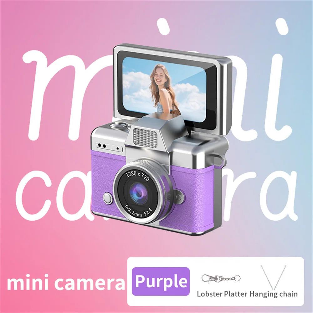 Mini Keychain Thumb Camera with 1080P HD Video Recording and 180° Flip Screen LCD Display Screen for Students 2026