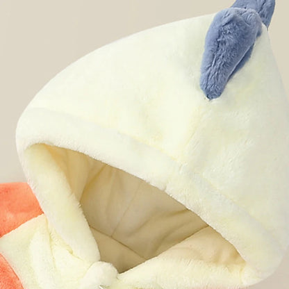 IYEAL Winter Baby Girls Boys Cute Cartoon Hooded Animals Newborn Clothes Overalls Kids Outerwear Warm Flannel Plush Jumpsuit