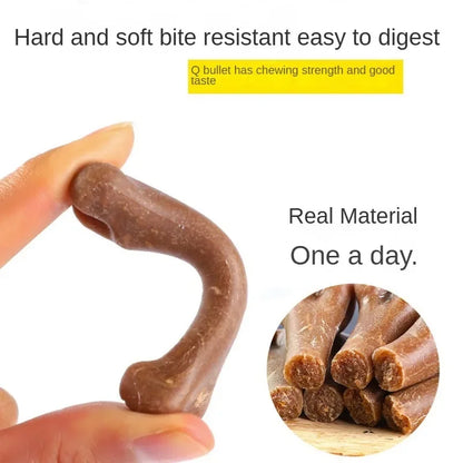 Pet Snack Dog Tooth Grinding Stick Snack Food Treats Chews Puppy Oral Hygiene Toy Leather Cowhide Teeth Clean Stick for Puppy