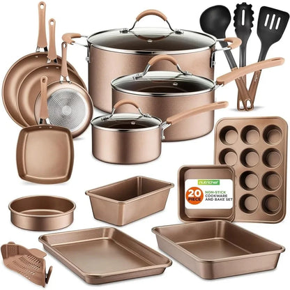 Cooking Pots Sets Non Stick Frying Pans Oven Pot Non-stick Cookware For Kitchen Pots Offers Lids Utensil - Set Dining