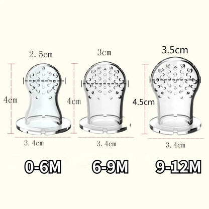1PCS Silicone Baby Fruit Feeder with Cover Baby Nipple Fresh Food Vegetable Supplement Soother Nibbler Feeding Teething Pacifier