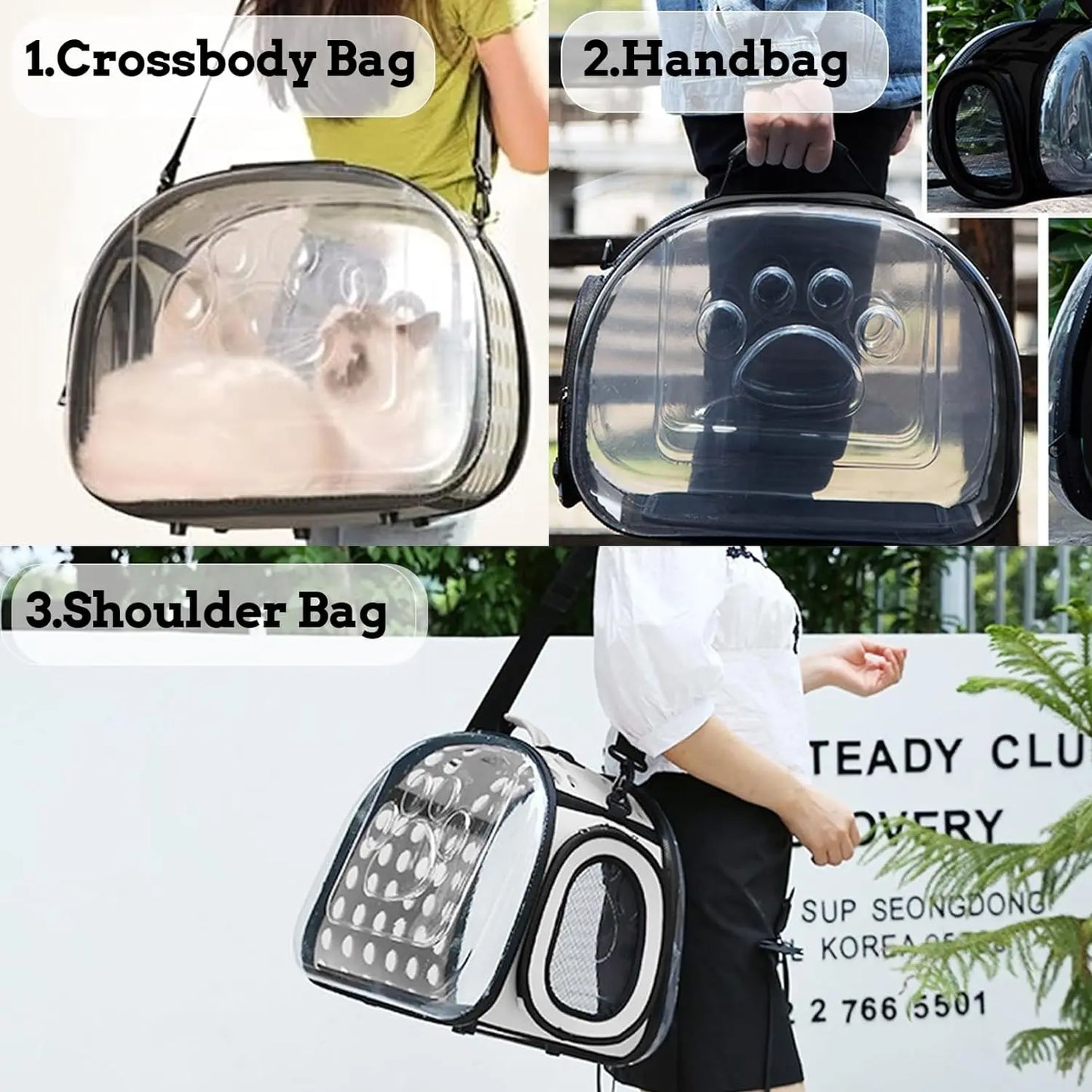Transparent Foldable Pet Carrier