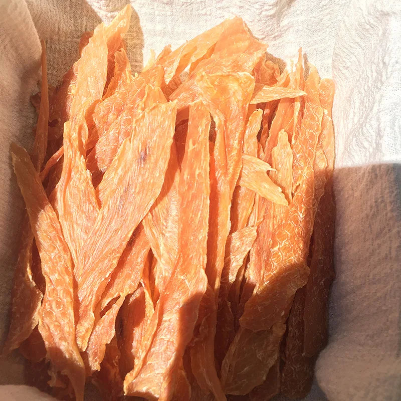 Pet Dog Snack Air-Dried  Chicken Breast And Duck  Jerky Slice Dried Meat Strip Grinding Teeth Training Rewoards 200g/bag